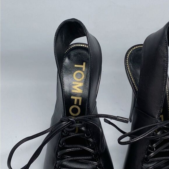 TOM FORD 105MM Leather Lace-Up Slingback Sandals size 39 - Picture 11 of 15